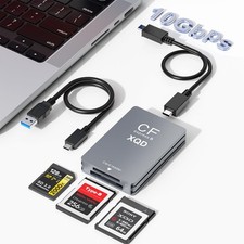 10Gbps CFexpress/XQD/SD Cards Reader 3-in-1 CFexpress Type B Card Readers Ada... picture