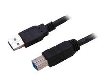 StarTech.com USB3SAB10BK 10 ft. Black Black SuperSpeed USB 3.0 Cable A to B - picture