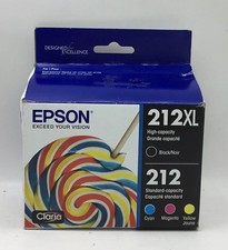 Epson 212XL Black & 212 Color Ink Cartridges Yellow, Magenta, Cyan Exp 8/26 picture