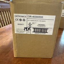 Ortronics OR-40300555 TracJack Faceplate 6Hole Dual Gang Fog White LOT of 19 picture