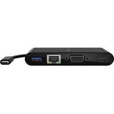 Belkin USB-C Multiport Adapter, USB-C to HDMI - USB A 3.0 - VGA - Ethernet, up picture