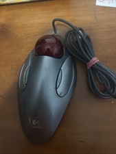 Logitech T-BC21 USB Optical Trackman Marble Mouse Trackball Ball Wired Silver picture