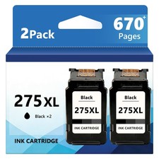 2PK PG-275XL Black Ink Cartridge for Canon Pixma TS3522 TR4700 TS3722 Printer picture