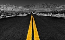 Landscape selective coloring mountains desert road Custom Gaming Mat Desk picture
