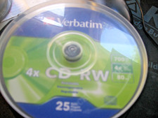 25 VERBATIM CD-RW 4XHigh Speed 700MB Rewritable Disc picture