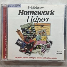 Homework Helpers School Project Software Broderbund PrintMaster CDROM XP 2002 PC picture