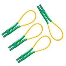 4 PCS LC Single Mode Loopback Tester for APC 9/125 Fiber Optic Adapter picture