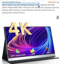 EVICIV 2023 True 4K Portable Monitor 15.6” picture