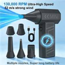 Violent fan 130000RPM Powerful Air Blower 52m/s Portable Mini Turbo Fan USB-C picture