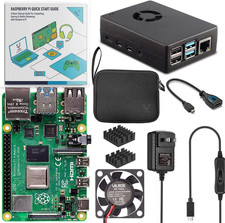 Raspberry Pi 4 4GB Basic Starter Kit with Fan-Cooled Heavy-Duty Aluminum Alloy C picture
