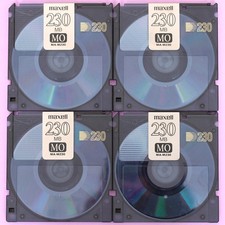 4x Maxell 230MB Translucent Magneto Optical MO Disks Formatted & Verified Y2K picture