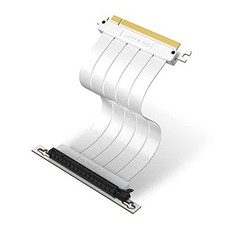 EZDIY-FAB PCIe 4.0 x16 GPU Riser Extension Cable 20cm Right Angle White RTX4090 picture