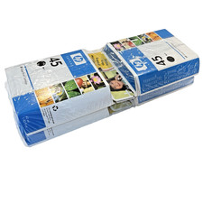 HP 45 Black 51645A Ink Printer Cartridges Lot of 4 New & Sealed Expired 2006 picture