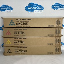 Ricoh Aficio MP C305 Complete Toner Cartridge Set 842119 842120 842121 842122 picture