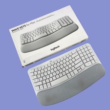 Logitech Wave Keys for Mac Wireless Ergonomic Keyboard Off White #ND1380 picture