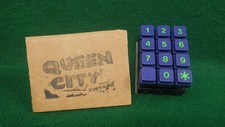 Vintage Keytronic 12 Button Mechanical Phone/Computer Key Pad Purple And Green picture