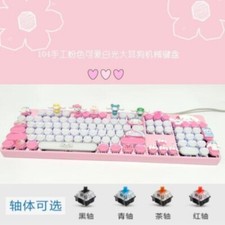 My Melody Cinnamoroll Kuromi Mechanical Keyboard Hot Swap USB Wired 87/104 Keys picture