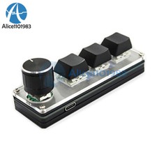 Type C Programming Custom Knob Keyboard RGB 3 Keys Copy Paste Mini Button+Cable picture