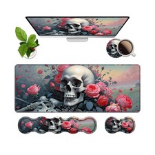 4 in 1 Ergonomic Memory Foam Mouse Pad Wrist Rest Set, Large XXL Gaming Desk ... picture