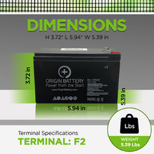 APC Back-UPS BE550R RBC17 Replacement Battery 12V 9AH SLA High-Rate UPS Power picture