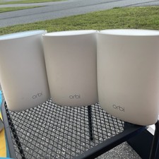Set of 3 NETGEAR Orbi RBR50, RBS50, RBS50v2, AC3000 WiFi Router Satellite System picture