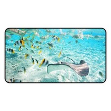 Tropical fish Desk Pad Protector, Desk Mat, Laptop Desk Pad, Computer Desk Mat picture
