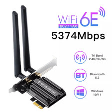 WiFi 6E PCI-E Card AX5400 Bluetooth 5.3 802.11ax Tri-Band 2.4G/5G/6G for Desktop picture