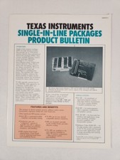 Texas Instruments Single-In-Line Packages Product Bulletin (SMMT011) 1986 picture