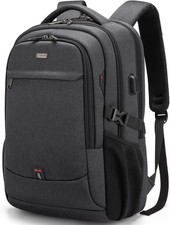 DUSLANG 17 Inch Laptop Backpack Water Resistant USB Port Black picture