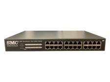 SMC EZ 10/100/1000 SMCGS24 Smart Network Switch w/ Rack Mount picture