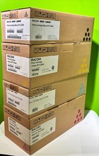 Ricoh Savin Lanier SP C220A OEM Toner Set of 4, Black Cyan Magenta Yellow - New picture