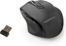 Amazon Basics Portable Wireless Computer Mouse, Ergonomic, 2.4 GHz Optical, DPI picture