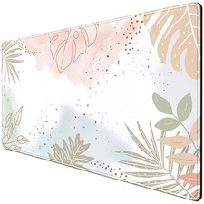 Keyboard mat Boho Pastel Painting Mousepad Matcha Green Plant Abstract Desk p... picture