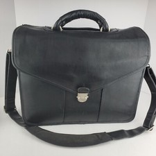 Targus Black Platinum Leather Notebook Shoulder Bag/Case Pre-Owned Model CPLC1 picture