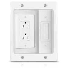 In-Wall Cable Management Kit - Recessed Outlet, TV Cord Hider, PowerBridge Mount picture