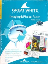 Great White Imaging & Photo Matte Inkjet Photo Paper 8.5x11 White 100 Sheets 92 picture