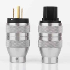 HiFi US EU Power Plug IEC C7 C15 Audio Female Connector AC Plug for Power Cable picture