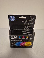 HP 936 4 PACK (BLACK & TRI-COLOR) GENUINE INK CARTRIDGES EXP 2027 BRAND NEW picture