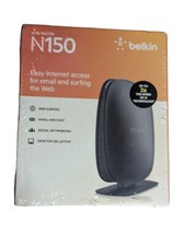 Belkin N150 Wireless/Wi-Fi Router 4 Port 2.4 GHz Easy Internet Access New/Sealed picture