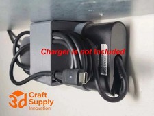 Power Brick Wall & Under Desk Mount for Dell 130W USB-C Laptop Charger *Black* picture