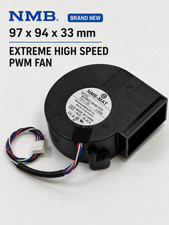 NMB 97x94x33mm Extreme High Performance PWM Blower Fan 12V 2.65A 6500 RPM Ball picture