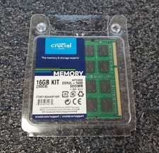 NEW Crucial 16GB Kit DDR3L-1600 SODIMM DDR3 Laptop RAM CT102464BF160B.C16FPD picture
