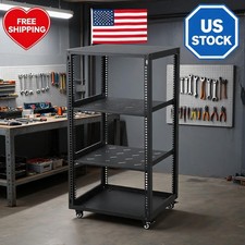 Heavy Duty 20U Open Frame Network/Server Rack with Casters Wall Mount or Floor picture