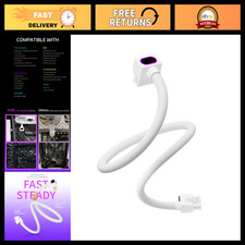90° ARGB 8 Pin EPS CPU Modular Cable - 70CM White, High-Performance Power Connec picture