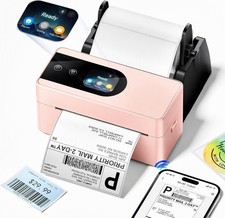 Phomemo PM64D Shipping Label Printer 4x6 Bluetooth Touch Screen with Holder picture