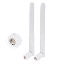 2x White Dual Band WiFi Antenna 8dB MIMO RP-SMA for WiFi Router Wireless Network picture