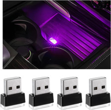 4PCS USB LED Car Interior Lights, Ambient Lighting Kit, Trunk Decoration. picture