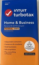 New 2025 TurboTax Home & Business Federal & State Code Card  Sealed Retail Pack picture