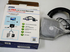  CS22U Fits Aten 2-Port USB VGA Cable KVM Switch with Remote Port Selector New picture