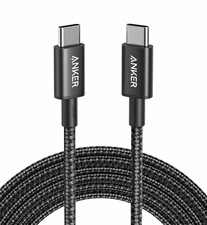 Anker USB-C to USB-C Braided USB Cable, 3 ft Black, Model A8187 picture